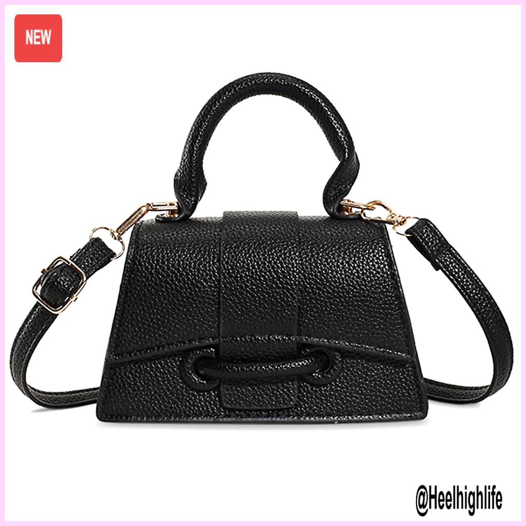 Mini Vegan Leather Crossbody Bag With Adjustable Strap & Top Handle